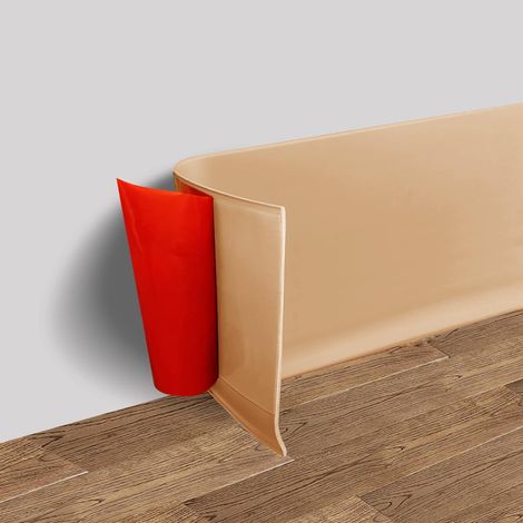 1 Plinthe Souple PVC 6m, Adhésive 8cm Largeur 2mm Épaisseur, Pour Cuisine Salle De Bain (1/5)