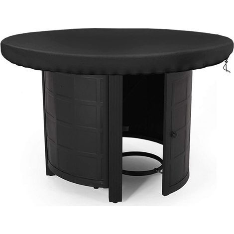 Housse de protection ronde pour plaque de feu, étanche, anti-UV 420D, pour plaque de cuisson et plaque de cuisson, noir (diamètre 80 cm) (1/5)