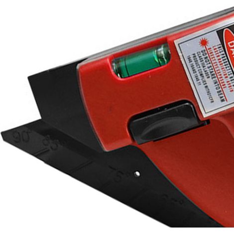Niveau laser d'angle rouge 90° pour pose de carrelage, outil de nivellement et marquage au sol, accessoire de réglage perpendiculaire sans piles, lot unique, usage chantier (1/5)
