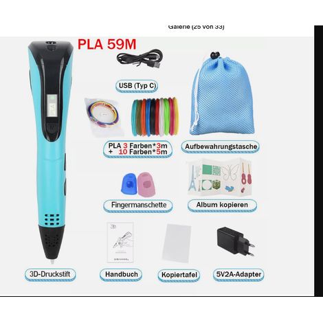 Stylo d'impression 3D, kit de dessin 3D avec filament PLA pour enfants (1/5)