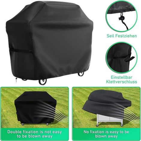 Fini les barbecues rouillés Housse protection barbecue à gaz – Oxford + PU imperméable – Anti-vent, anti-UV – Coutures renforcées – Dimensions 145x61x117 cm – Sac rangement inclus (1/4)