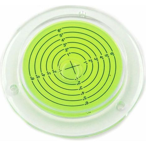 BRAVIX Niveaux à bulle   Niveau à bulle circulaire rond à bulle avec trous de fixation pour camping-car, Vert, 100mm
