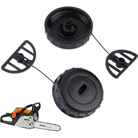 Tappo serbatoio carburante e olio compatibile con Stihl MS180, MS170, 018, 017 – Confezione da 2 pezzi in plastica resistente