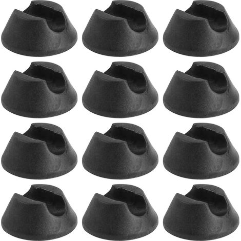 16 Pièces Protège-Pieds Coussinets Silencieux Antidérapant de Chaise Table en Plastique Noir pour Protéger Les Sols Efficacement Plusieurs Styles pour Restaurant et École (1/5)
