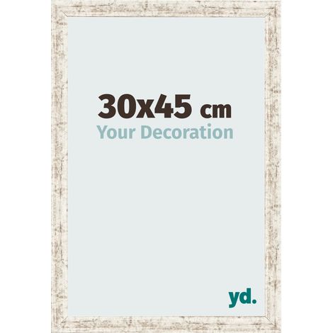 yd. - Cadre photo 30x45 - Blanc Vintage - MDF - Bologna (1/5)