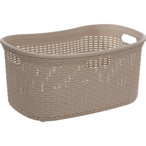 Cesto para la ropa de ratán rectangular, 40 litros, marrón - 5five (1/2)