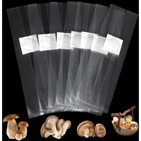 Lot de 50 sacs de culture de champignons - 25 x 50 - Avec filtre - Sac de culture de champignons - Sac de culture de champignons (1/5)