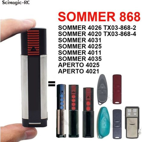 Télécommande pour porte de garage - - 4020 4026 TX03 - 868MHz - 4 boutons - Code tournant