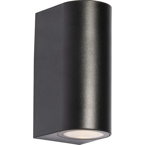 QAZQA baleno - Applique murale - 2 lumière - L 6.8 cm - Noir - Moderne - éclairage extérieur (1/5)