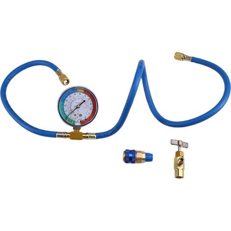 Tuyau de charge de réfrigérant R134A pour climatisation avec manomètre, tuyau de mesure de recharge, tuyau de charge de réfrigérant (1/5)