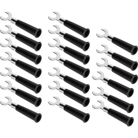 Packung mit 20 elektrischen Crimp-Kabelschuhen vom Typ U/Y, isoliert, Gabelform, 6 mm, für industrielle elektronische Geräte (schwarz). (1/5)