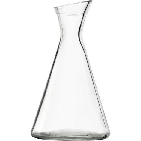 Carafe à eau en verre, carafe à vin Pisa 1L élégante et polyvalente pour eau, vin, limonade, jus de fruits et plus, design intemporel pour table sophistiquée
