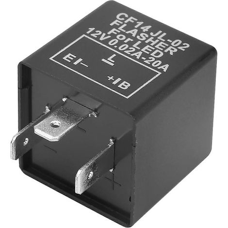 CF14 JL-02 3-Pin LED-Blinkerrelais zur Behebung von Hyperblinken bei Blinkern, 12 V