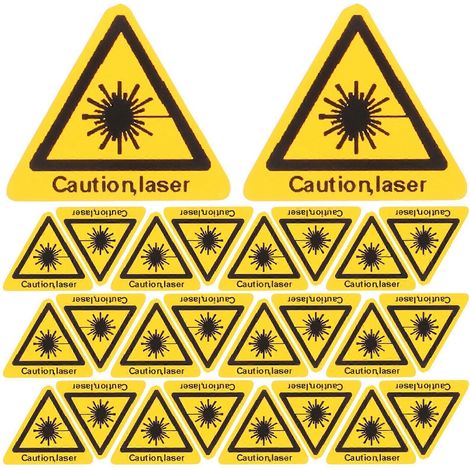 50 autocollants de sécurité « Attention », panneaux laser « Attention », panneaux d'avertissement laser-1.50X1.50X0.01CM