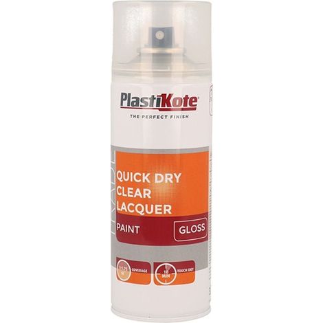 PlastiKote Trade Quick Dry Clear Gloss Lacquer Spray - 400ml (PKT71005)
