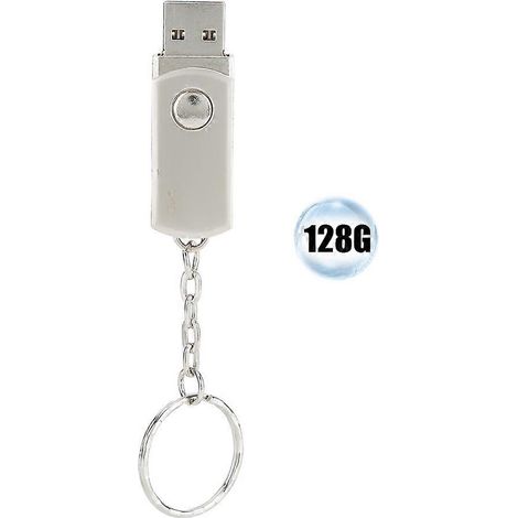 Drehbarer USB-Stick aus silberfarbenem Metall für Windows 98 / 2000 / XP / Vista / 7 / 8 / 10 / Linux 2.4 (1/5)
