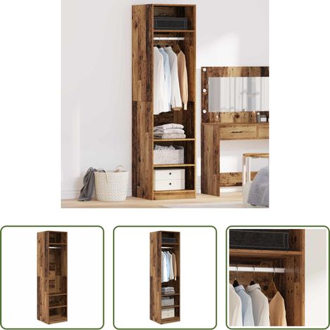 Rangement chambre - Armoire Bois ancien 50 x 50 x 200 cm Bois d'ingénierie (1/5)
