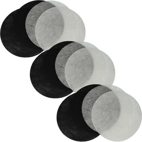 vhbw 6x activated carbon filter, 6x grease filter Replacement for Moulinex AD-5 for Deep Fryer - 12 Part Filter Set