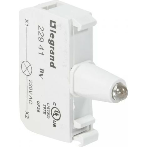 Legrand 022941Osmoz Leuchtenkopf-Schraubblock 230V rot
