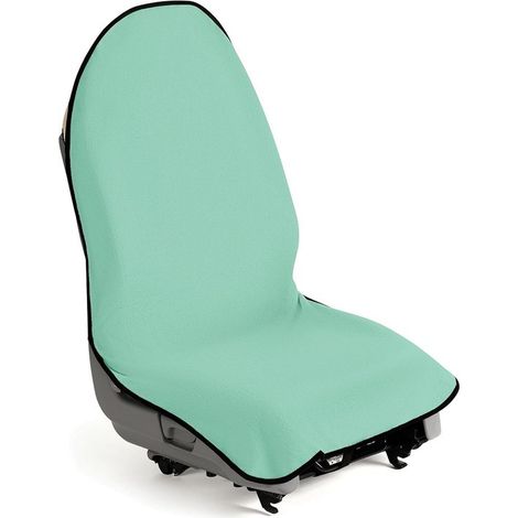 Funda de asiento de toalla negra, resistente al agua y al sudor, universal y antideslizante, camión y SUV, también apta para mascotas, negra (1/5)