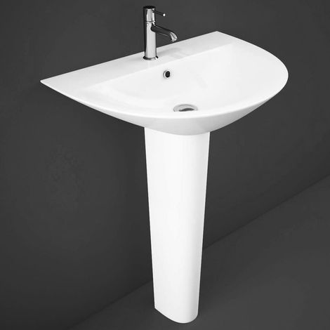 RAK Morning Basin and Full Pedestal 550mm W - 1 Tap Hole (1/5)