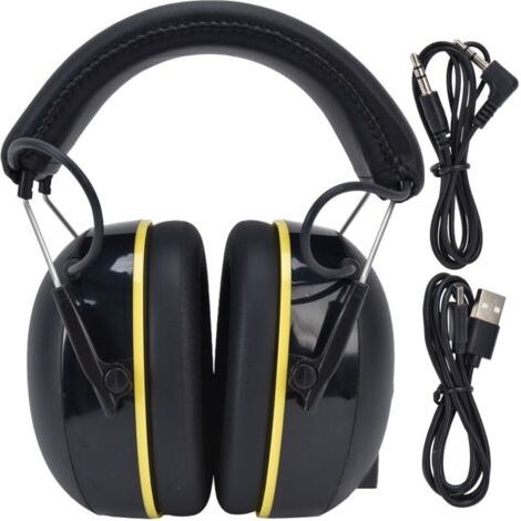 Cache-oreilles de Protection Auditive, Protecteur Auditif Bluetooth Confortable Rechargeable avec Connexion Stable 1000 MAh, Cache-oreilles de Sécurité Durables pour la Tonte, la Construction (1/5)