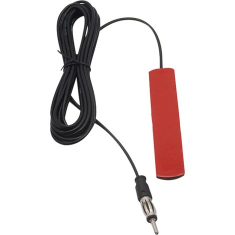 Antenne Autoradio Universelle FM/AM pour Voiture, Camion, SUV et avec Fiche DIN et Câble de 3m, Adaptateur Antenne Autoradio – Installation Adhésive Discrète pour Optimiser la Réception Radio (1/5)