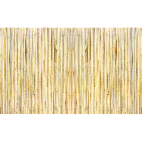 Mophorn Natural Rolled Bamboo Fence, 4 ft H x 8 ft L x 0.75 in D, Eco-Friendly Bamboo Privacy Screen, Decorative Garden, Balcony, Pool, Patio, Backyard (1/5)