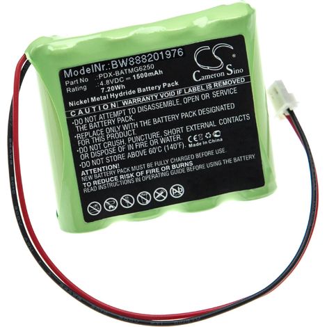 vhbw 1x batería compatible con Paradox Magellan MG6250, 6250 Console sistema de alarma (1500 mAh, 4,8 V, NiMH)