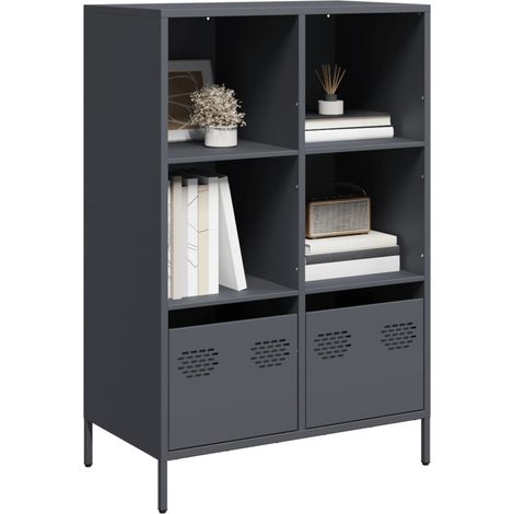 Highboard Anthrazit 68x39x103,5 cm Stahl (1/5)