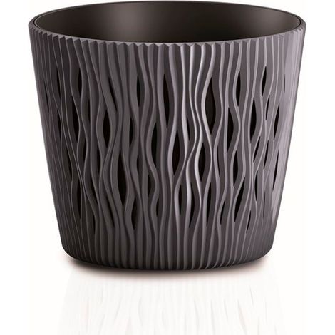 Vaso da fiori rotondo Sandy DSR130 Antracite Prosperplast (1/5)