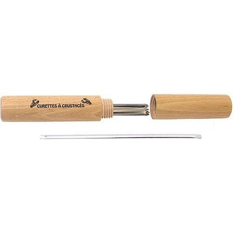 Roger Orfevre Cucchiaini per Astice in Acciaio Inox e Legno 23,5 cm