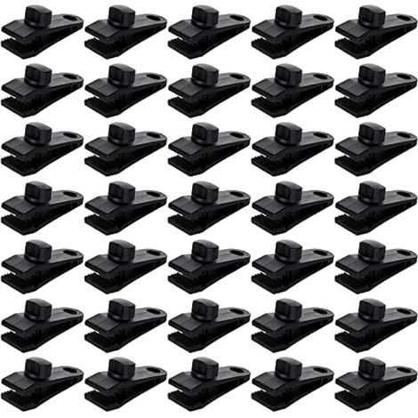Lot de 30 Clip de Bâche Tente, Pince pour Bâche de Verrouillage pour Auvent Fixation Camping Toile Ombrage Bache de Piscine (1/5)