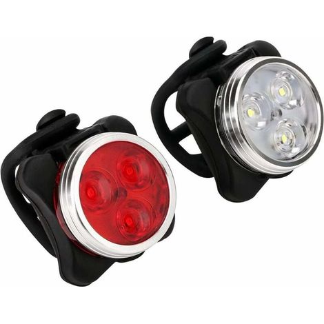 Ulisem LED-Fahrradlicht, wasserdichtes, stoßfestes, wiederaufladbares Fahrradrücklicht mit USB-Kabel, 4 Helligkeitsmodi, für die Außenbeleuchtung (schwarze Schale, rotes Licht) (1/5)