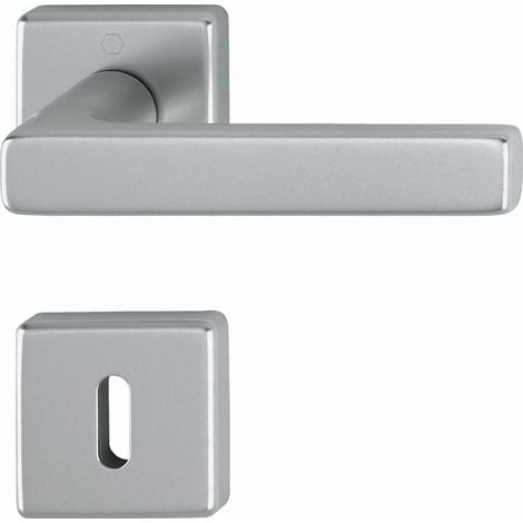Maniglie per porte interne HOPPE Dallas - Chiave L su rosetta - Acciaio inox F9 - 1643/52K/52KS - 3627394 (1/2)