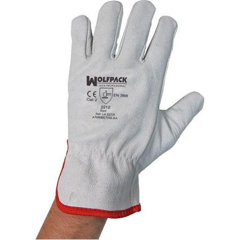 Guantes Piel FLOR 7" Con Colgador (Par)