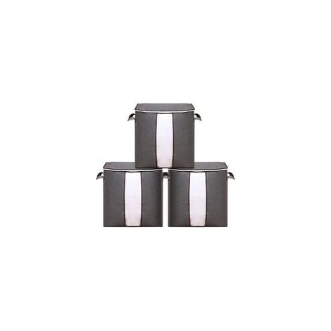 Bolsa de almacenamiento gigante con cremallera para armario, ideal para edredones, almohadas, colchas, ropa de cama, ropa y mantas, con una gran ventana transparente. - Crezuo