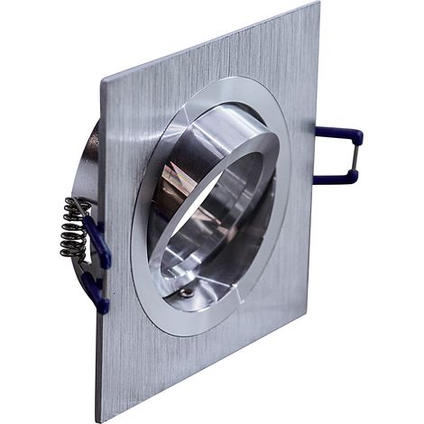 Faretto Incasso Toy Orientabile Quadrato Alluminio Satinato 1 Luce Gu10