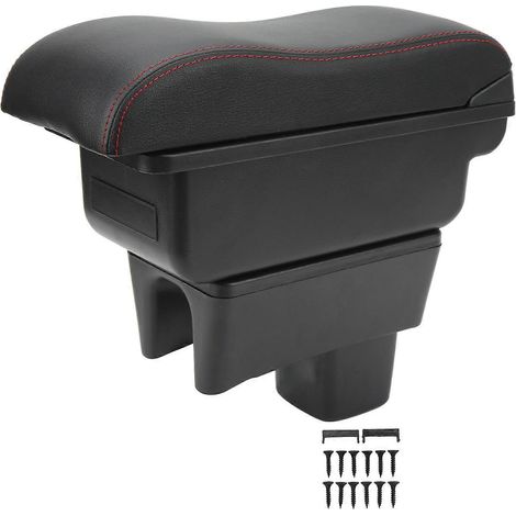 Console Central Accoudoir Boîte de Rangement Grande Capacité Surface Lisse Noir Ligne Rouge Remplacement Compatible Suzuki Swift 2005-2021 (1/5)