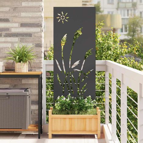 Garten Sichtschutz-Leinwand Schwarz 50 x 140 cm (1/5)