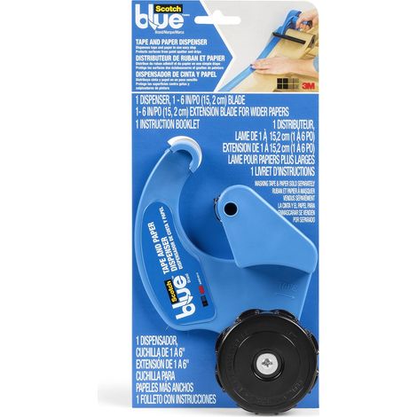ScotchBlue M1000 Dispenser per Nastro e Carta per Mascheratura - Per l'uso su finestre, porte, vasche da bagno e altre superfici - Protegge dagli schizzi di vernice