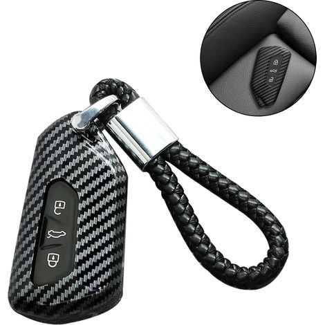 Coque Pour Télécommande - Pour Volkswagen Golf 8 - En Fibre De Carbone Et ABS - 85 X 45 Mm - Noir - 1 Pièce (1/5)