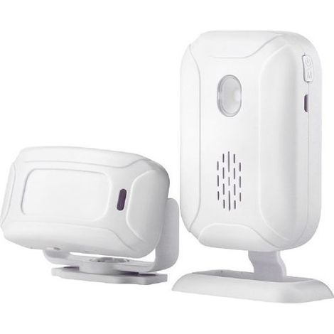 1 détecteur de mouvement sans fil, portée 280 m, détection IR 2 à 8 m, 36 sonneries, LED clignotante, pour maison bureau magasin (1/5)