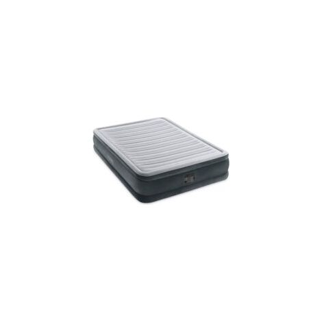 Matelas gonflable double grand format – Pompe à air électrique intégrée – Technologie en fibres pour un confort exceptionnel – Conception rembourrée (1/5)