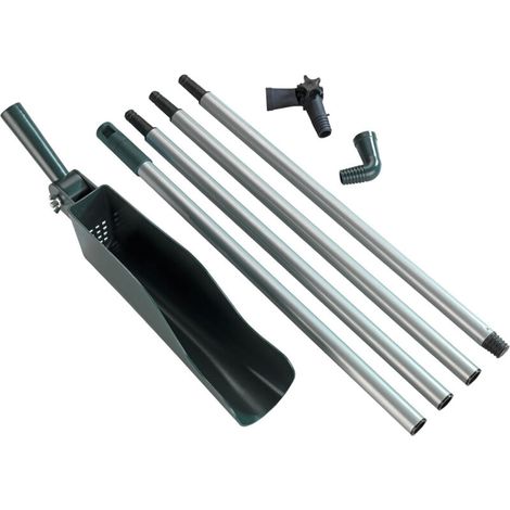 Nettoyeur gouttière télescopique 4,5m – Manche télescopique 2m – Pelle articulée semi-circulaire – Nettoyage facile sans échelle