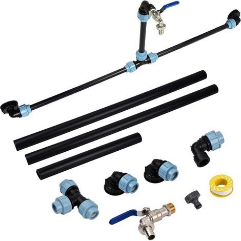 Kit de Raccordement pour 2 Réservoirs IBC 1000 L – Adaptateur S60×6 + Col de Cygne 3/4″ pour Eau de Pluie (1/5)
