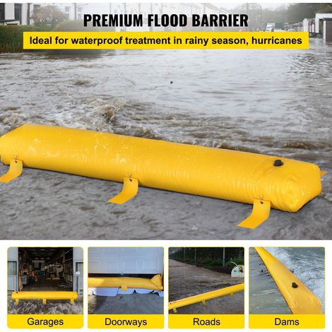 Barrière Anti-Inondation 3.66 m x 51 cm, Alternative Sac de Sable, Digue Liquide Étanche PVC Réutilisable, Protection Maison Porte Garage (1/5)