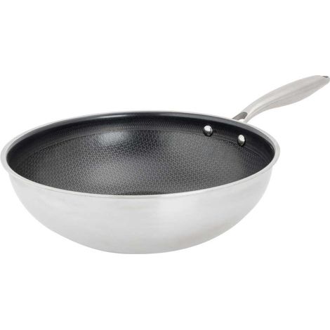 Wok - COSY & TRENDY - HEXAPRO - Acier inoxydable - Ø24 cm - Anti-adhésive - Tous feux dont induction (1/5)