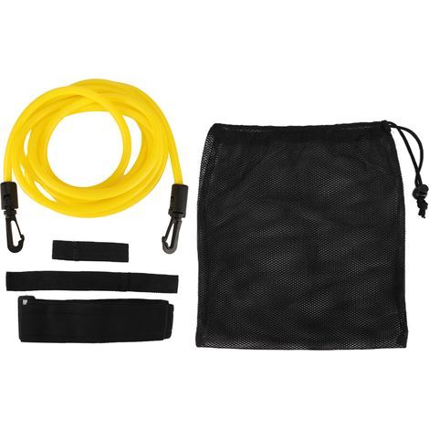 Gelber Schwimmwiderstandsgurt, feste Wasserseil für Schwimmtraining und Muskelkräftigung (1/5)