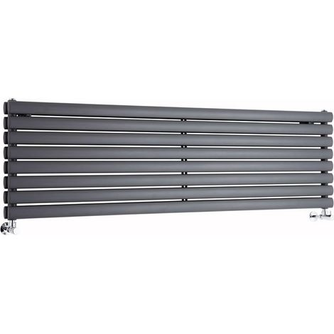 Hudson Reed Vitality – Radiateur Design Horizontal – Anthracite – 47.2 x 160cm Double Rang